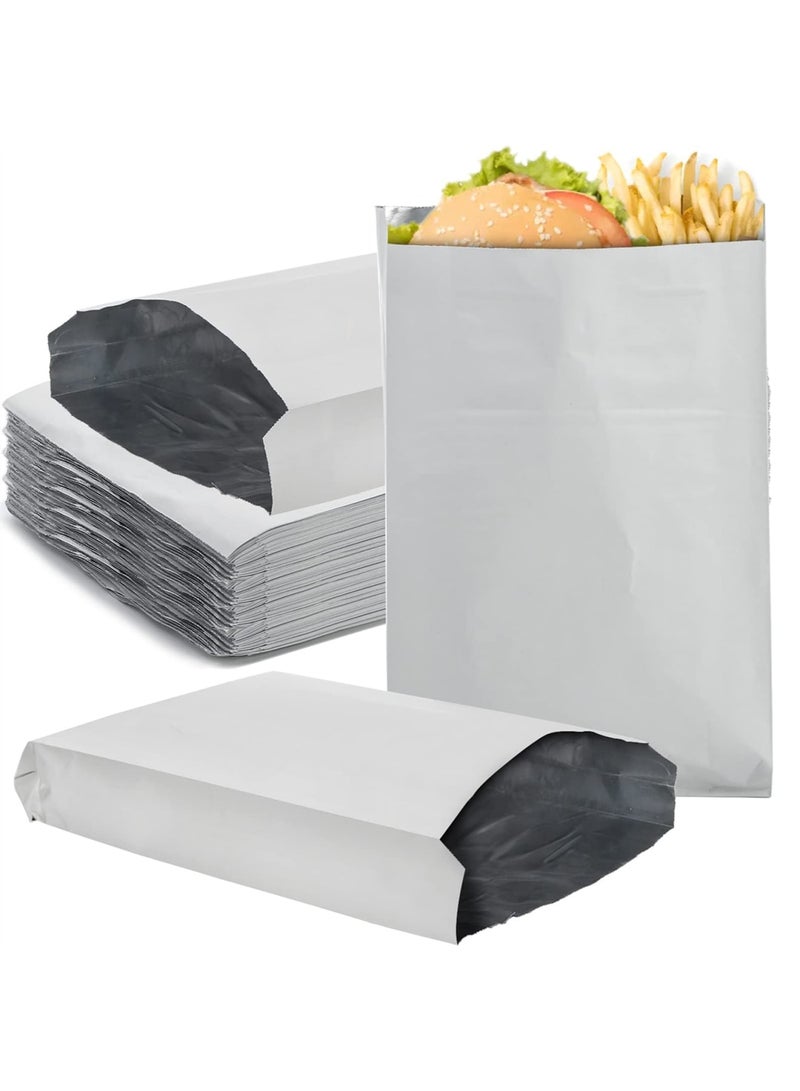 SYOSI 150 عبوة 4 رطل من أغلفة البرغر المصنوعة من رقائق الألمنيوم، 16 × 3.8 × 25 سم ورق مقاوم للدهون لأكياس الهوت دوغ، أكمام لف السندويشات من رقائق الألمنيوم المعزولة، للوجبات السريعة، شاحنة الطعام، التقديم، الشواء - Image 3